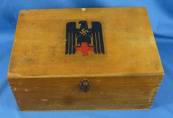WWII German Red Cross Medical Equipment Wood Case