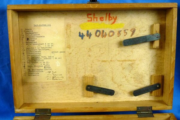 WWII German Red Cross Medical Equipment Wood Case - Image 5