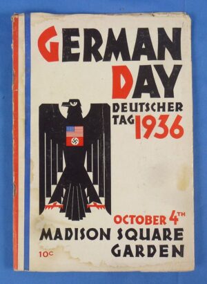 1936 German-American Bund New York City Rally Program