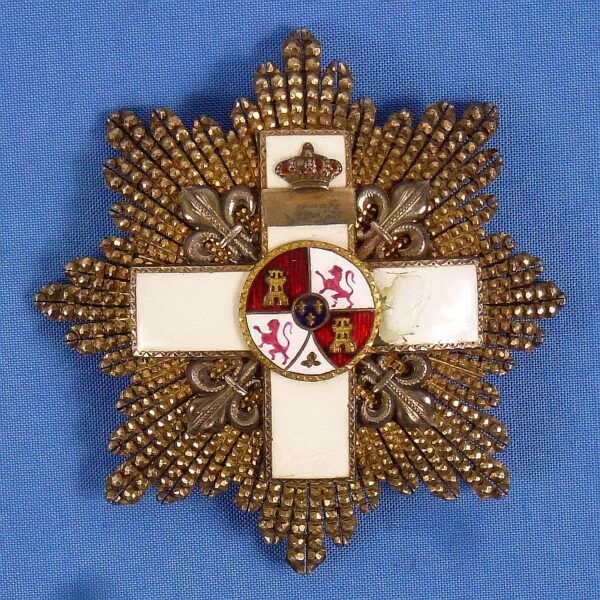 WWII Spanish Order of Military Merit Grand Cross Breast Star