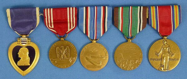 WWII Identified Numbered Purple Heart Tank Destroyer Group with Award Document - Image 2