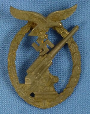 Luftwaffe Flak Badge Missing "C" Catch