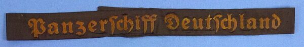 Kriegsmarine "Panzerschiff Deutschland" Cap Tally