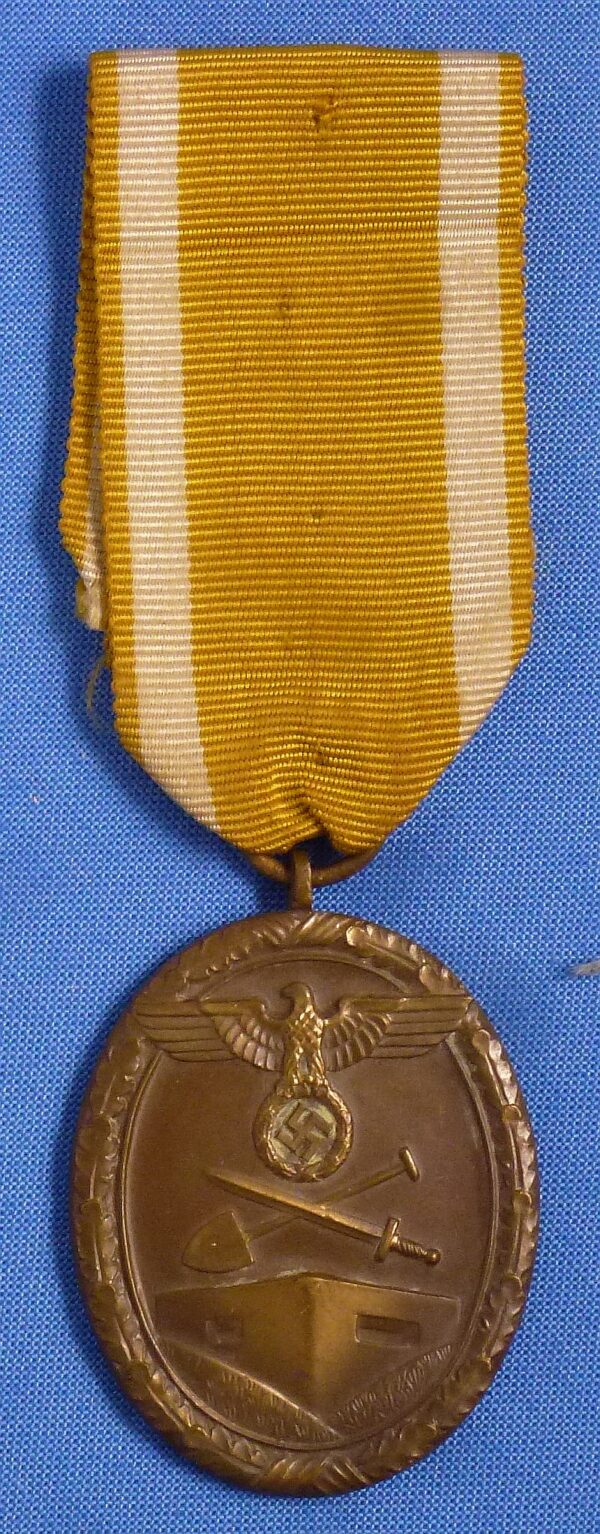 Third Reich West Wall Medal in Tombac