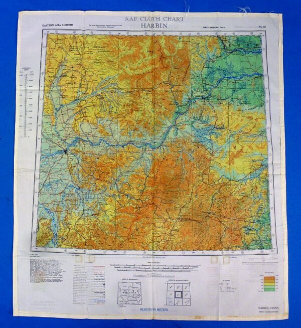WWII Army Air Force Silk Escape Map of Harbin, China and Spassk-Dal'Niy, Soviet Union - Image 3
