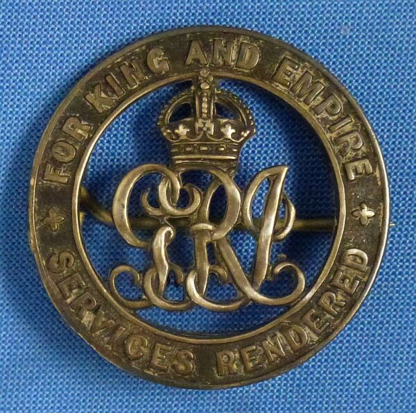 Identified Numbered British WWI Honorable Discharge for Wounds Badge - Image 2