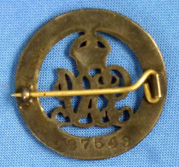 Identified Numbered British WWI Honorable Discharge for Wounds Badge - Image 3