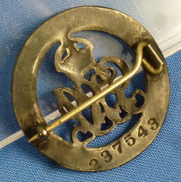 Identified Numbered British WWI Honorable Discharge for Wounds Badge - Image 4