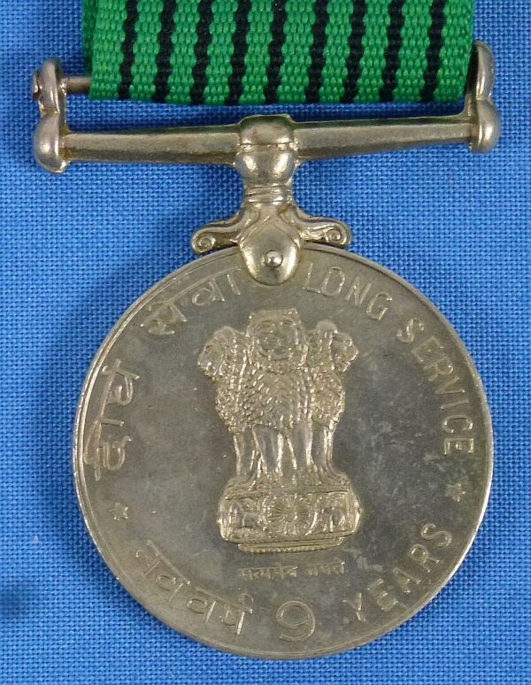India Military 9 Year Long Service Medal - Image 2