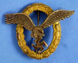 Luftwaffe Pilot Observer Badge in Tombac by Assmann