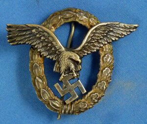 Luftwaffe Pilot Badge in Tombac by Brüder Schneider