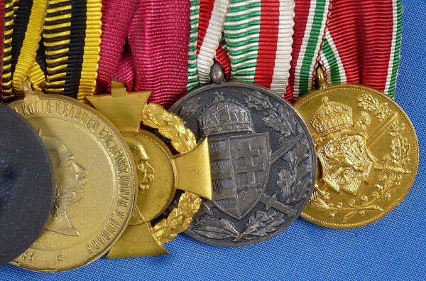 WWI Imperial Austrian 11 Place Medals Bar - Image 4