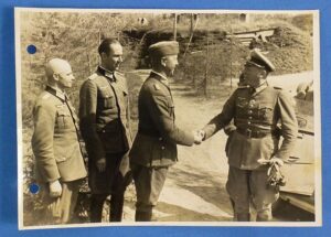Official WWII German Photograph: Field Marshal Von Küchler with General Wohler