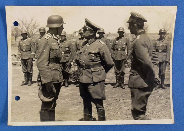 Official WWII German Photograph: Oberfeldwebel Staresta Receives the Knight's Cross