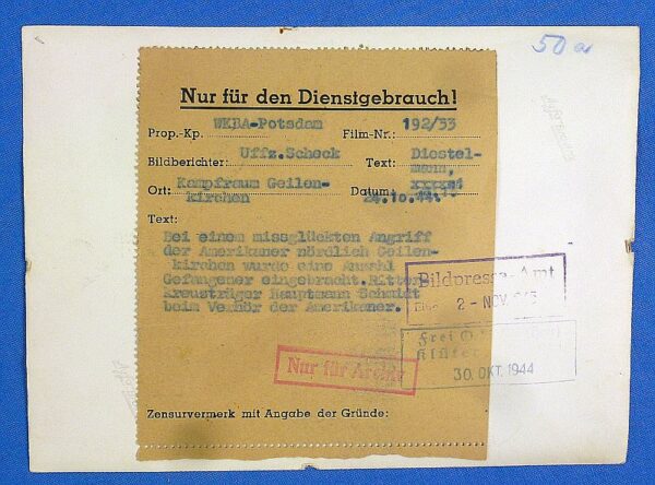 Official WWII German Photograph: 29th Infantry Division Soldiers Taken as Prisoners of War in 1944 - Image 2