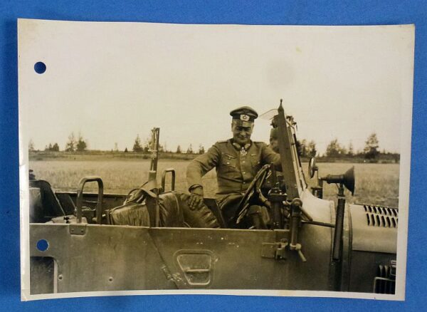 Official WWII German Photograph: Knight's Cross with Oak Leaves Holder Generalmajor Werner Von Gilsa