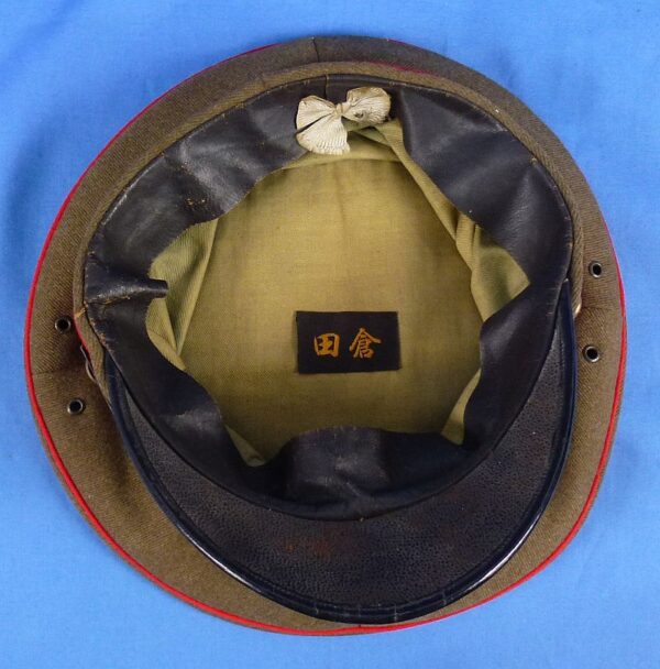 Named WWII Japanese Army Officer Visor Cap - Image 7