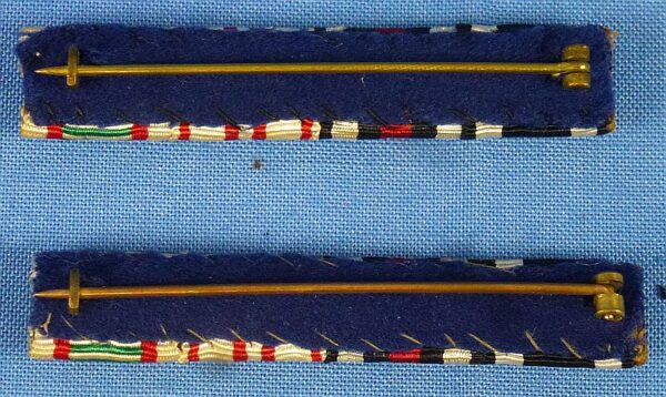 Cased Imperial German 4 Place Medals Bar with Ribbon Bars and Miniatures - Image 3