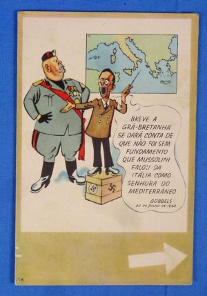 Italian Language Anti-Axis Propaganda Card