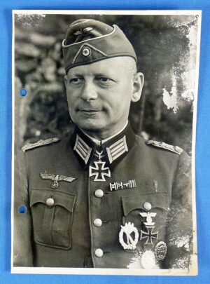 Official WWII German Photograph: Knight's Cross Recipient Erich Müller-Melahn