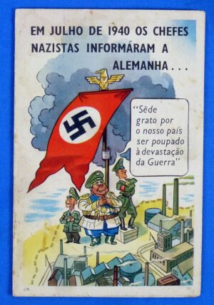 British Anti-Axis Propaganda Card in Portuguese