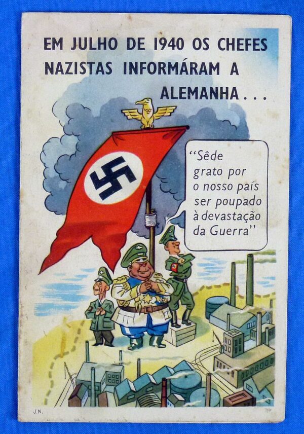 British Anti-Axis Propaganda Card in Portuguese