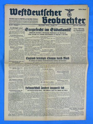 1940 German Newspaper with Advertising for the Film "The Eternal Jew"