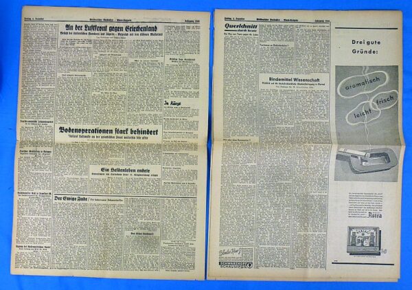 1940 German Newspaper with Advertising for the Film "The Eternal Jew" - Image 2