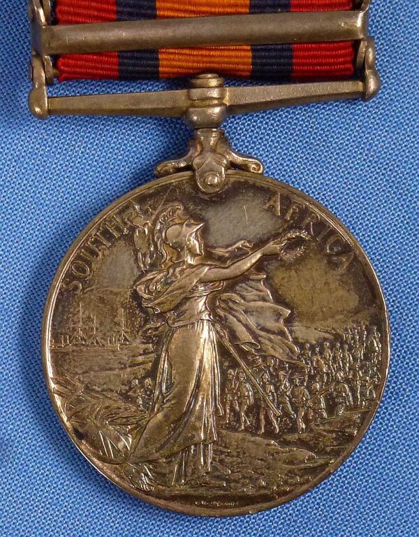 British Queen's South Africa Medal with Bars "South Africa 1901"; Belfast"; "Laing's Neck"; and "Defence of Ladysmith" - Image 4