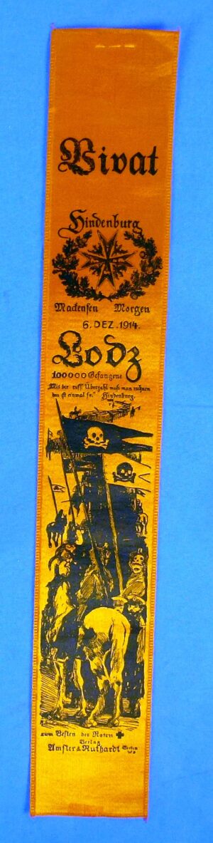 Imperial German 1914 Battle of Lodz Vivat Ribbon