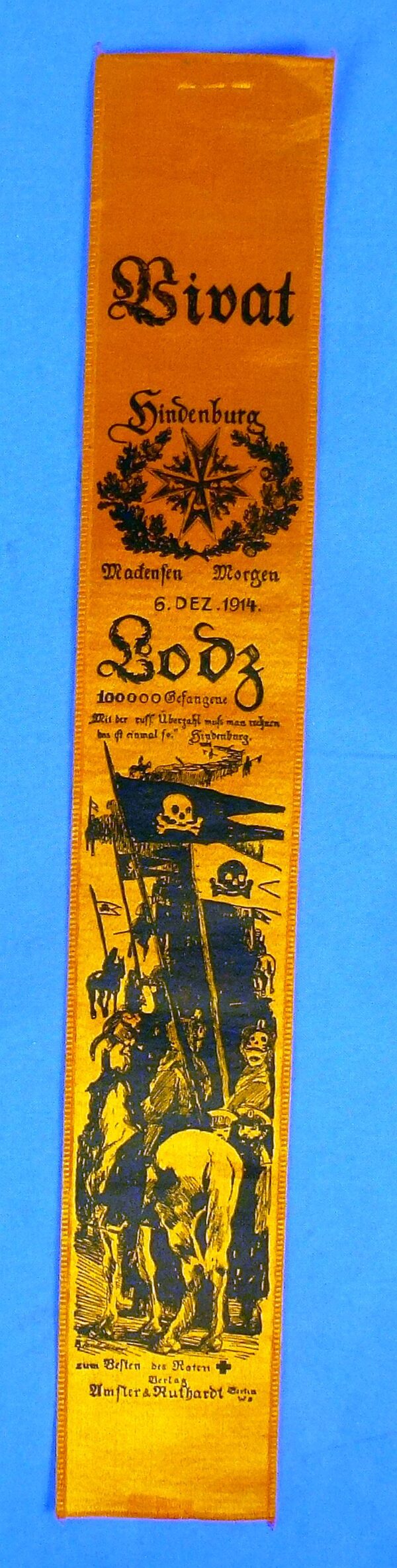 Imperial German 1914 Battle of Lodz Vivat Ribbon
