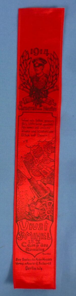 Imperial German 1914 Battle of St. Mihiel Vivat Ribbon