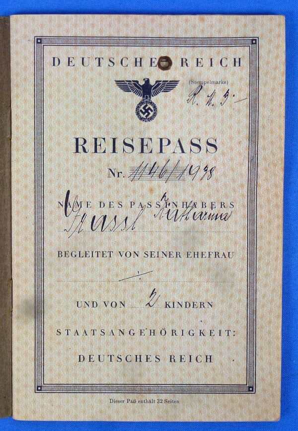 Third Reich Deutsches Reich Reisepass - Image 2