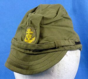 Near Mint Unissued WWII Japanese Navy Petty Officer Green Cotton Field Cap