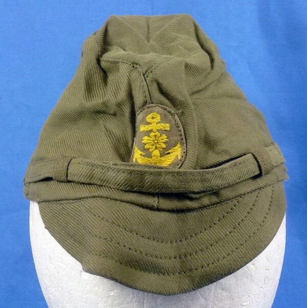 Near Mint Unissued WWII Japanese Navy Petty Officer Green Cotton Field Cap - Image 2