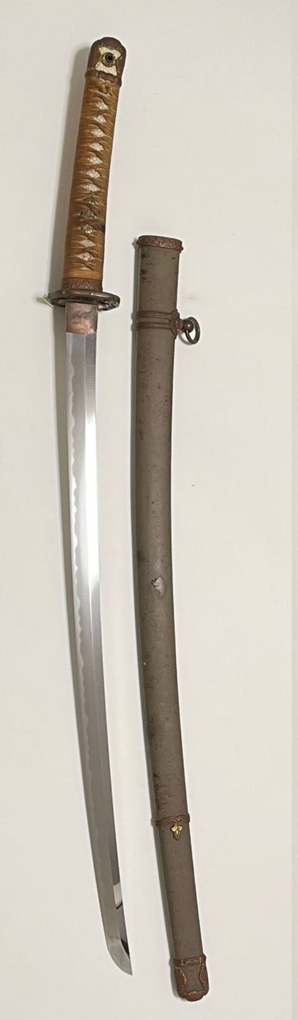 WWII Japanese Army Officer Shin-Gunto Sword Signed "Komori Katsuyuki" - Image 11