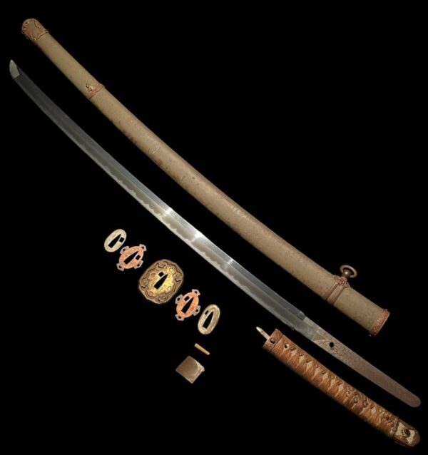 WWII Japanese Army Officer Shin-Gunto Sword Signed "Komori Katsuyuki" - Image 19