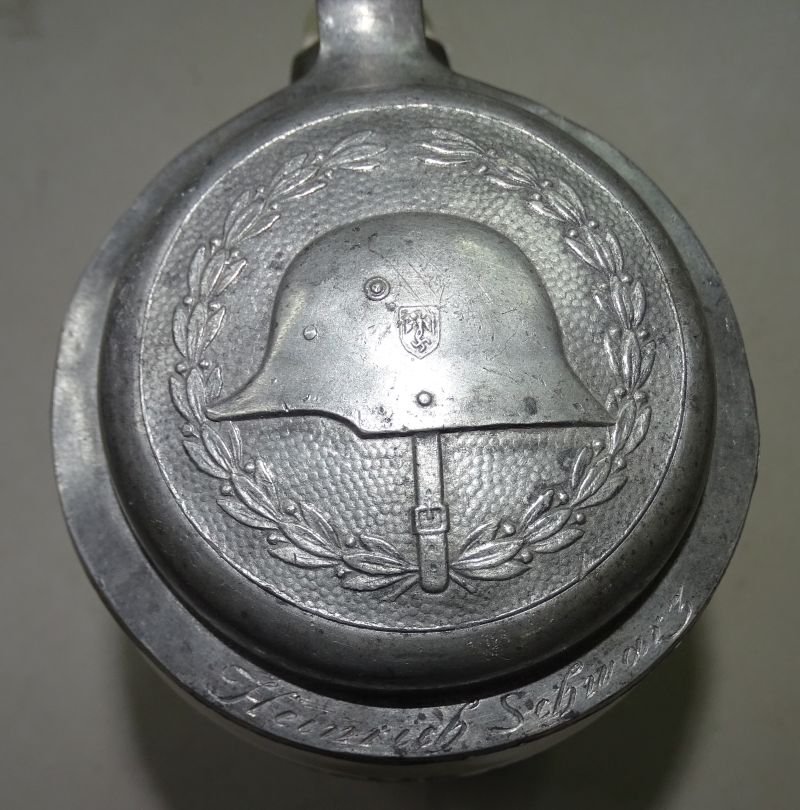 Named 1936 Army Infantry Regiment 19 Service Stein - Image 5