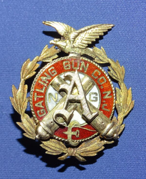 New Jersey NG Company "A" Gatling Gun Co Gold Badge