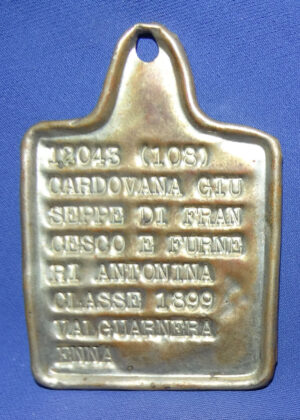 WWII Italian Dog Tag