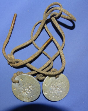 Pair WWI Dog Tags Stanley B Dennis