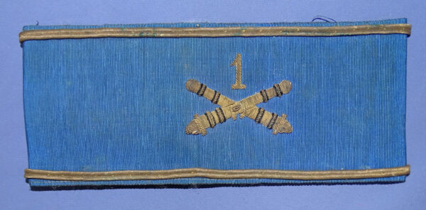WWI French Made 1st Division Headquarters Artillery Staff Armband