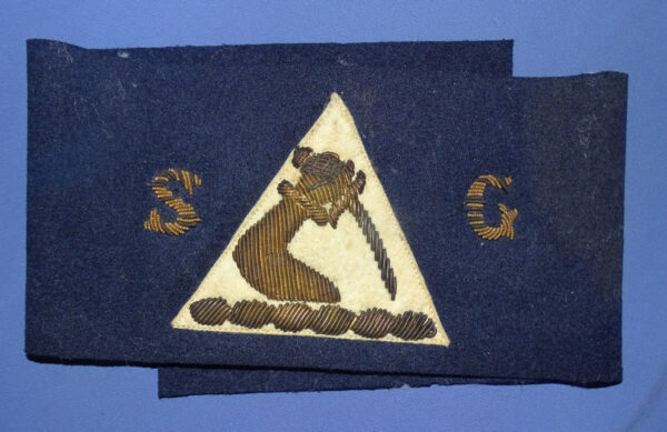 WWI Massachusetts State Guard Bullion Arm Band
