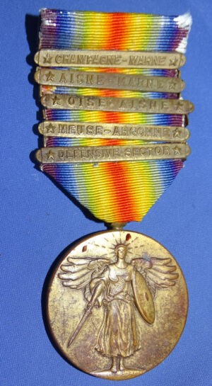 WWI Victory Medal 5 Bars