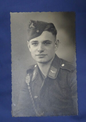 WWII German Luftwaffe Enlisted Man's Portrait Postcard