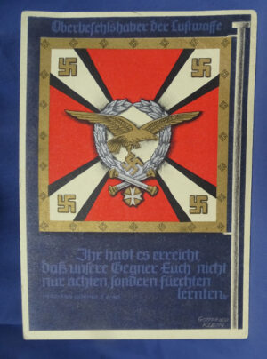 WWII Goring Standard Flag Postcard 4-1/8 X 5-3/4"