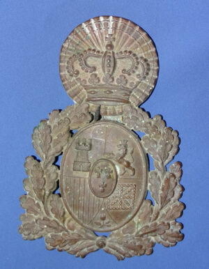 1894 Spanish Military Puerto Rico Garrison Pith Helmet Badge