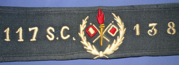 WWI 117 SC / 138 Signal Corps Armband - Image 2