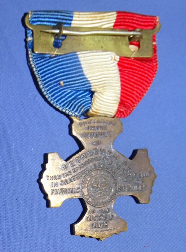 WWI Bethlehem PA Town Medal - Image 2