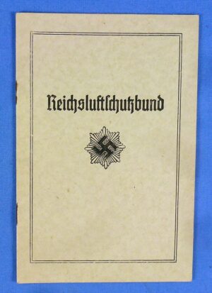 Reichsluftschutzbund Membership Booklet